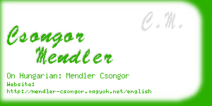 csongor mendler business card